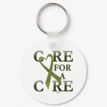 OliveGreenHeartRibbonCareCureDark keychains by awareness OliveGreenHeartRibbonCareCureDark keychains