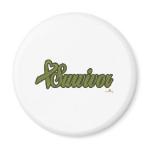 OliveGreenHeartRibbonSurvivor magnets by awareness OliveGreenHeartRibbonSurvivor magnets