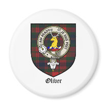 Oliver Clan Crest Badge Tartan magnets by clan_badges Oliver Clan Crest Badge Tartan magnets