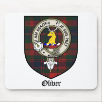 Oliver Clan Crest Badge Tartan mousepads