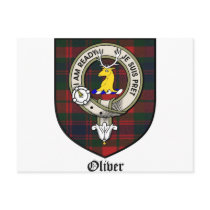 Oliver Clan Crest Badge Tartan postcards by clan_badges Oliver Clan Crest Badge Tartan postcards