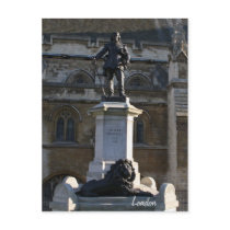Oliver Cromwell statue Postcard