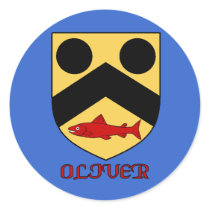 Oliver Family Shield Sticker by NameShack Oliver Family Shield Sticker
