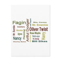 Oliver Twist Characters Postcard