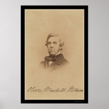 Oliver Wendell Holmes Signed Card 1875 Posters