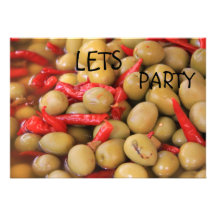 Olives and Chillies Lets Party Invitation