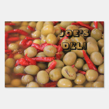 Olives and Chillies Yard Sign
