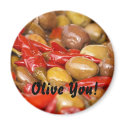 olives and jalepenos, Olive You! magnets