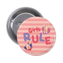 Olivia - Girls Rule Button