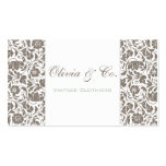 Olivia Gray Floral Damask Elegant Business Card business cards