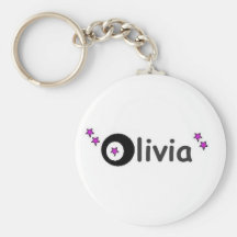 olivia name with stars key chain