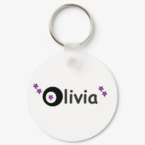 olivia name with stars keychains