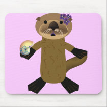 Olivia Otter mousepads by RankinOriginals Olivia Otter mousepads
