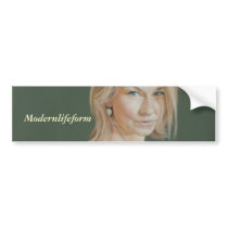 Olivia Portrait by David Wells bumper stickers by Modernlifeform Olivia Portrait by David Wells bumper stickers