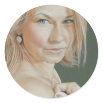 Olivia Portrait by David Wells stickers by Modernlifeform Olivia Portrait by David Wells stickers