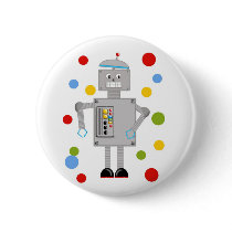 Ollie The Robot Pinback Buttons