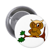 Olly Owl Pinback Button