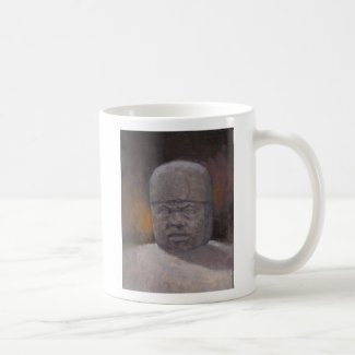 Olmec Stone Head 5x4 mug