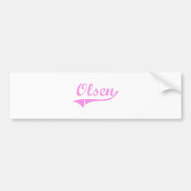 Olsen Last Name Classic Style Bumper Stickers