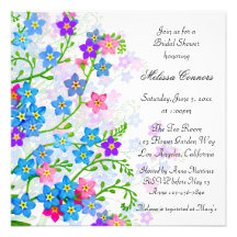 Olvide que no ducha nupcial de las flores del jard invitaciones personales 
