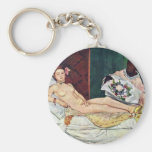 Olympia By Manet Edouard Key Chain