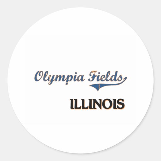 Olympia Fields Illinois City Classic Round Sticker