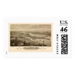Olympia, WA Panoramic Map - 1879 Stamps