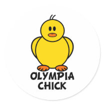 Olympia Washington Chick stickers by chicktshirts8 Olympia Washington Chick stickers