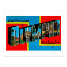 Olympia, Washington - Large Letter Scenes 2 Postcard