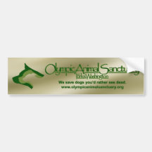 Olympic Animal Sanctuary gold Bumper Stickers