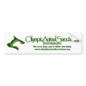 Olympic Animal Sanctuary white bumper stickers