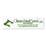 Olympic Animal Sanctuary white bumper stickers