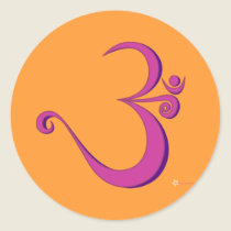 Om - alicious (pink) Sticker by templegreen Om - alicious (pink) Sticker
