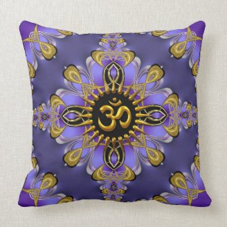  Hexagon Fractals Star Purple Square Cushions