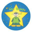 Om Baby large sticker by ombaby Om Baby large sticker