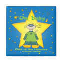 Om Baby square magnet by ombaby Om Baby square magnet