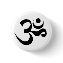 om pinback button