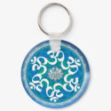 Om Circle Snowflake keychains by karmicmoon Om Circle Snowflake keychains