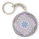 OM Dharma Wheel Lotus keychain
