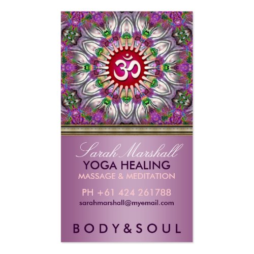 Om Energy Yoga Healing Star Business Card