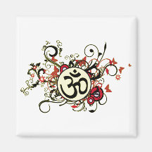OM floral budista Imán Para Frigorífico