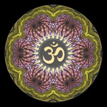 Om Fractal  Flower Spiritual Art Sticker stickers