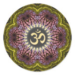 Om Fractal  Flower Spiritual Art Sticker