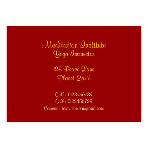 OM Ganesha Business Card Templates (back side)
