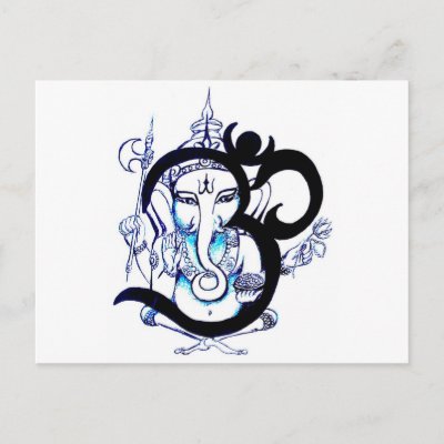 OM  -  Ganesha Post Card