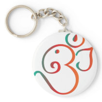 Om-ganpati-green-orange Keychain