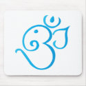 Om-ganpati-turqoise mousepads by Deepsy Om-ganpati-turqoise mousepads