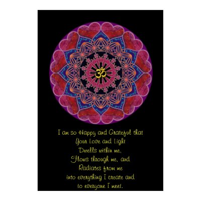 Om Heart Mandala Inspiration Poster by karmicmoon
