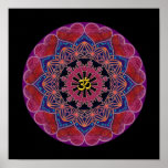 Om Heart Mandala Print