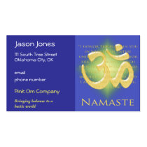 Om in Blue & Gold - Namaste business cards